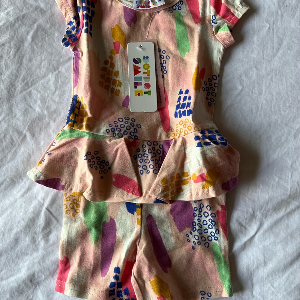 Dot Dot Smile Colorful Patterned Bodysuit